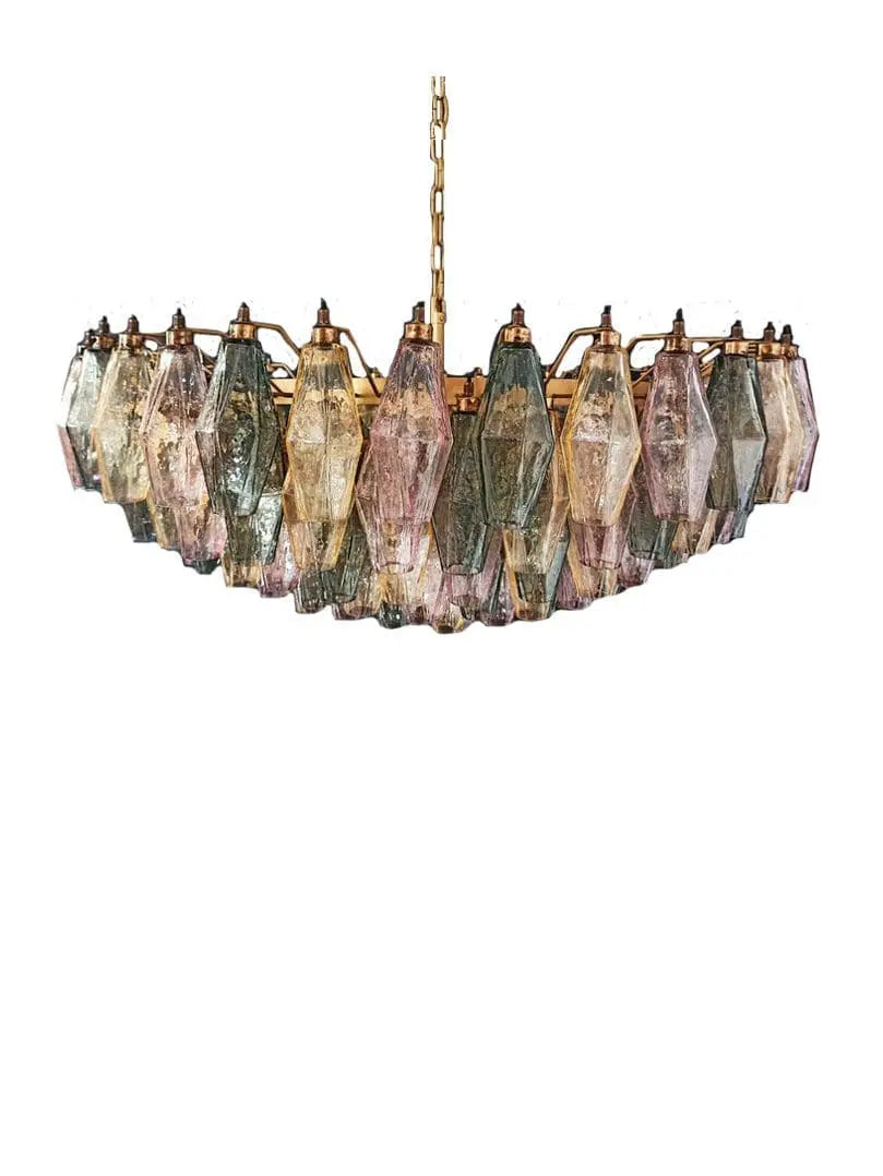 Murano Chandelier – Poliedri – 185 Glass – Multi