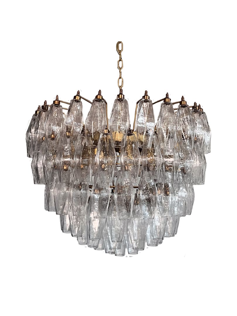 Murano Chandelier – Poliedri – 111 Glass – Transparent