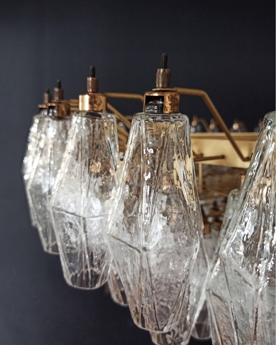 Murano Chandelier – Poliedri – 185 Glass – Iridescent