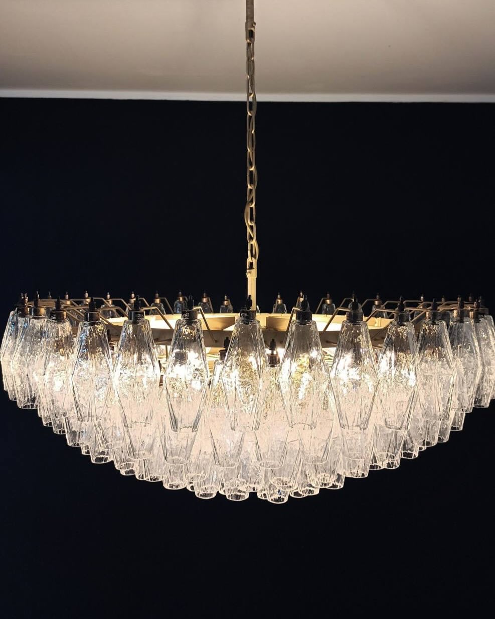Murano Chandelier – Poliedri – 185 Glass – Iridescent