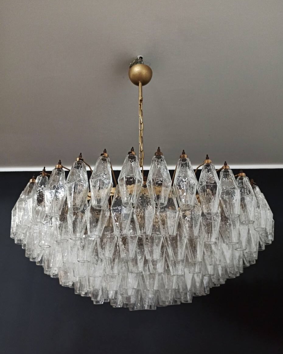 Murano Chandelier – Poliedri – 185 Glass – Iridescent
