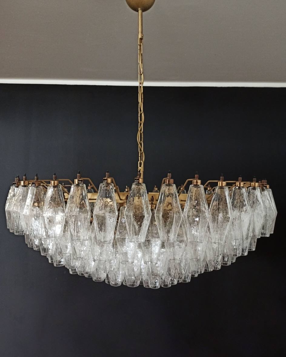 Murano Chandelier – Poliedri – 185 Glass – Iridescent