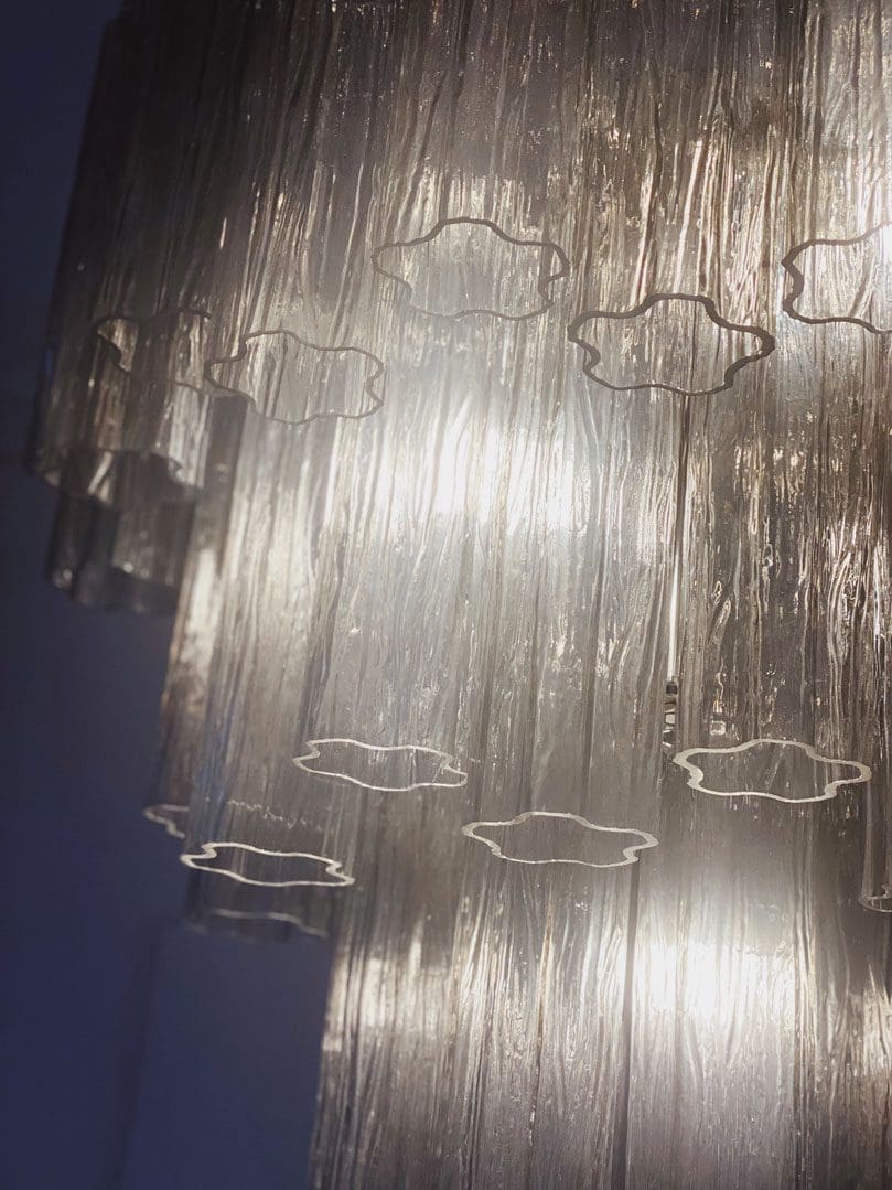 Murano Glass Chandelier – 48 Tubes – Smoked
