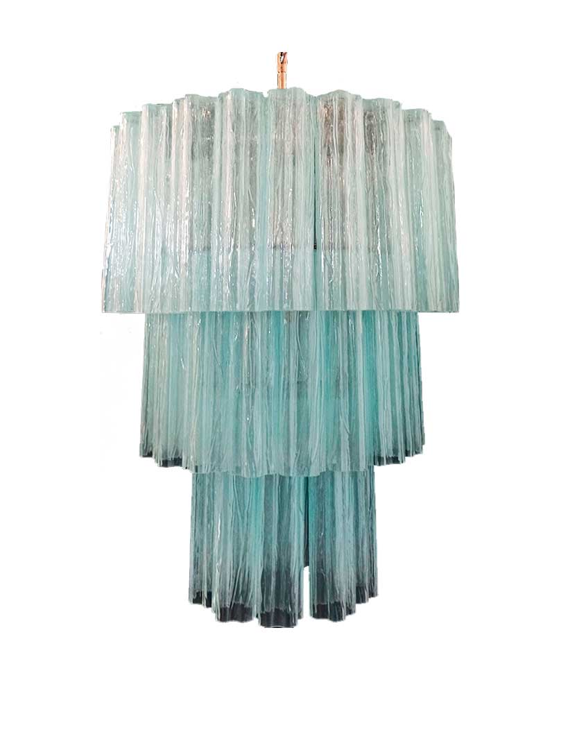 Murano Glass Chandelier – 52 Tubes – Opal