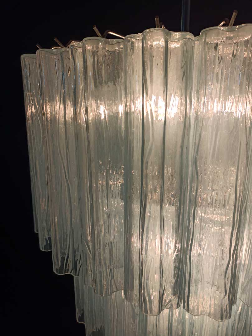 Murano Glass Chandelier – 52 Tubes – Opal