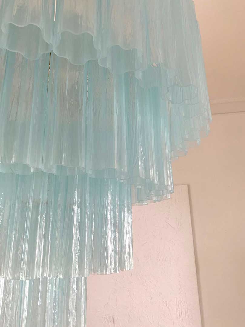 Murano Glass Chandelier – 78 Tubes – Opal