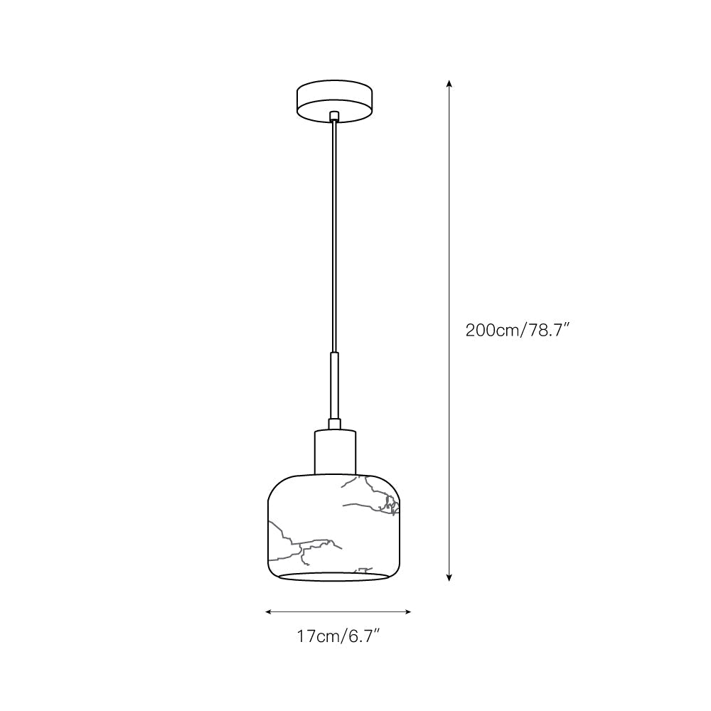 Natural Alabaster Small Pendant Light