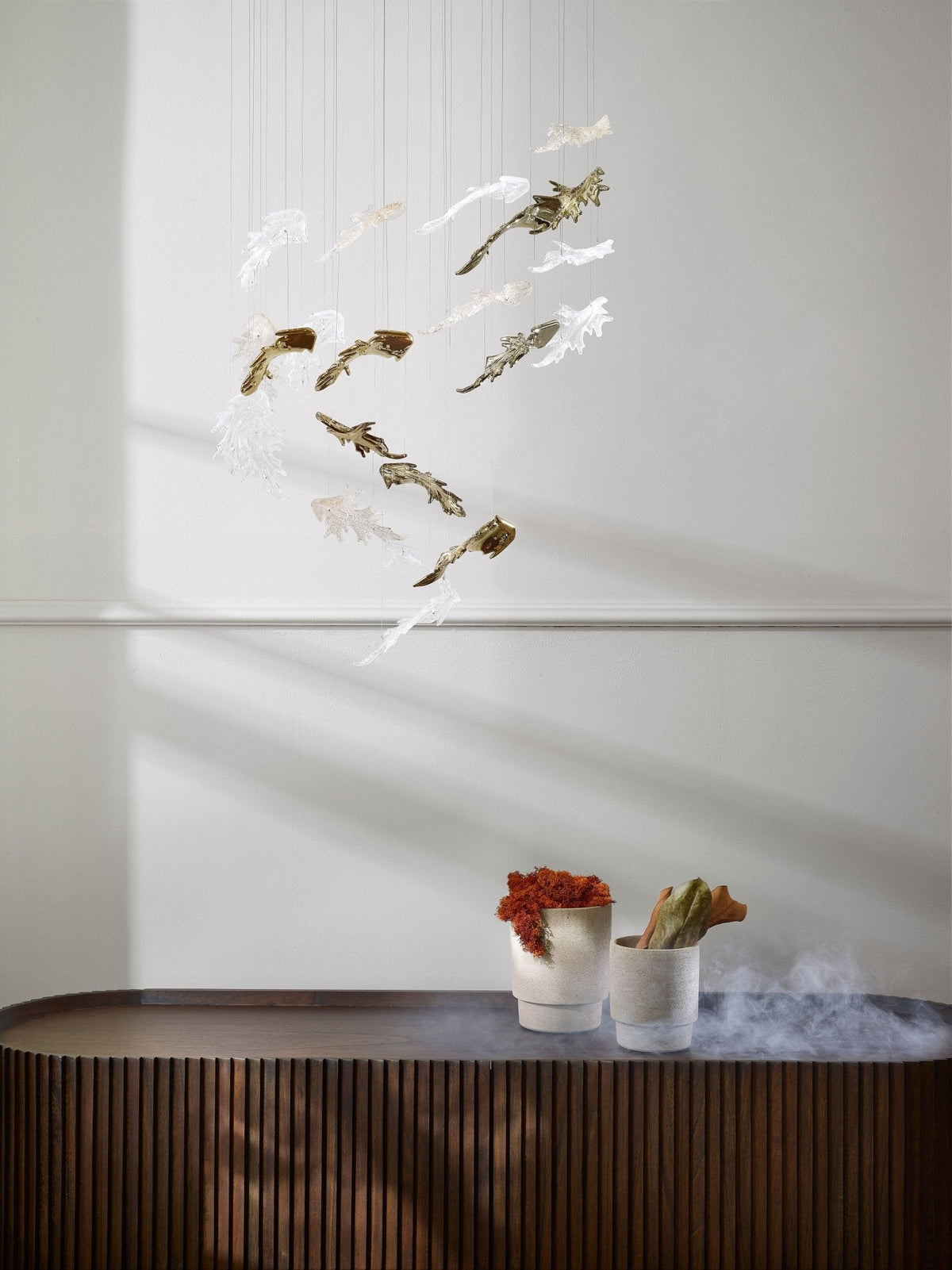 Galaxy Nectar Leaves Meteor Shower Crystal Spiral Chandelier