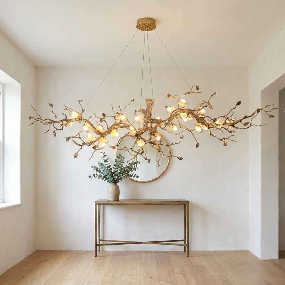 Mona Crystal Flower Branch Chandelier