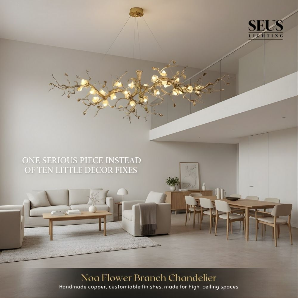 Mona Crystal Flower Branch Chandelier