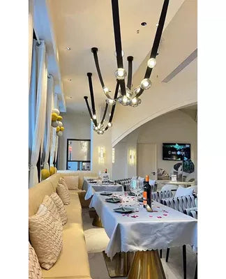 Minimalist Leather Belt Chandelier for Dining / living Room