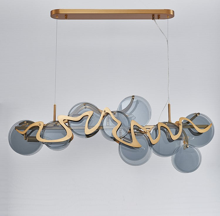 Post-Modern Light Luxury Minimalist Round Glass Cluster Chandelier for Dining / living Room / bedroom