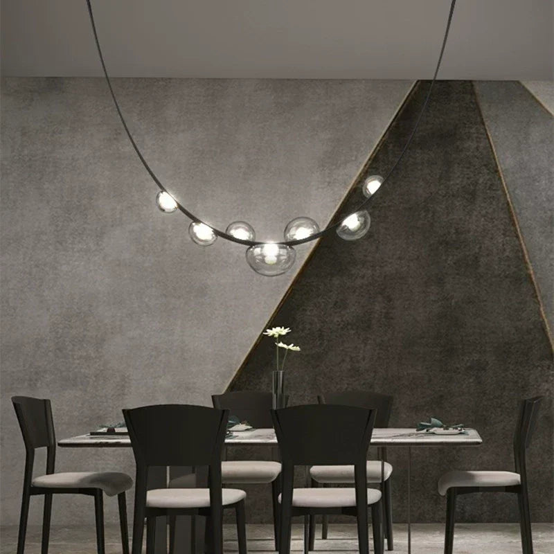 Minimalist Leather Belt Chandelier for Dining / living Room