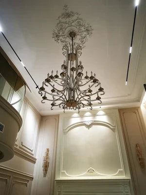 Vintage Octopus Tentacle Crystal Chandelier with K9 Crystal and Metal Finish for Living Room