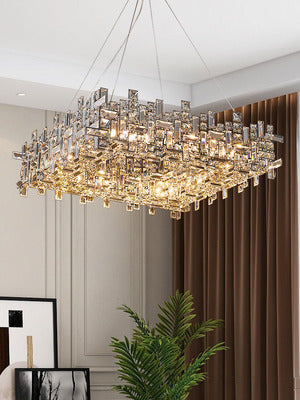 New Italian Style Light Luxury Villa Duplex Designer Luxury Crystal Chandelier for Dining / living Room /