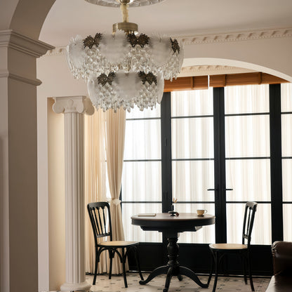 Aurielle Luxury Petal Glass Chandelier