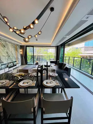 Minimalist Leather Belt Chandelier for Dining / living Room