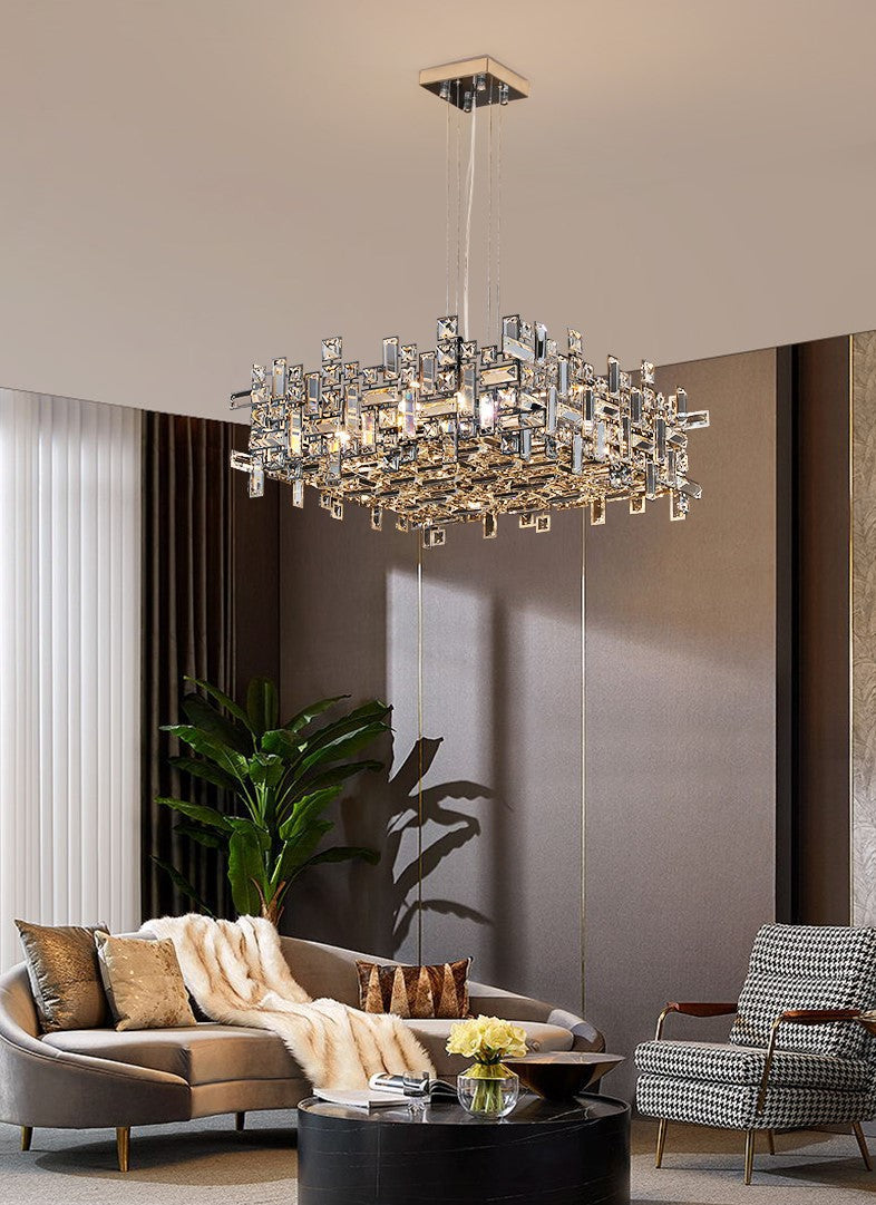 New Italian Style Light Luxury Villa Duplex Designer Luxury Crystal Chandelier for Dining / living Room /