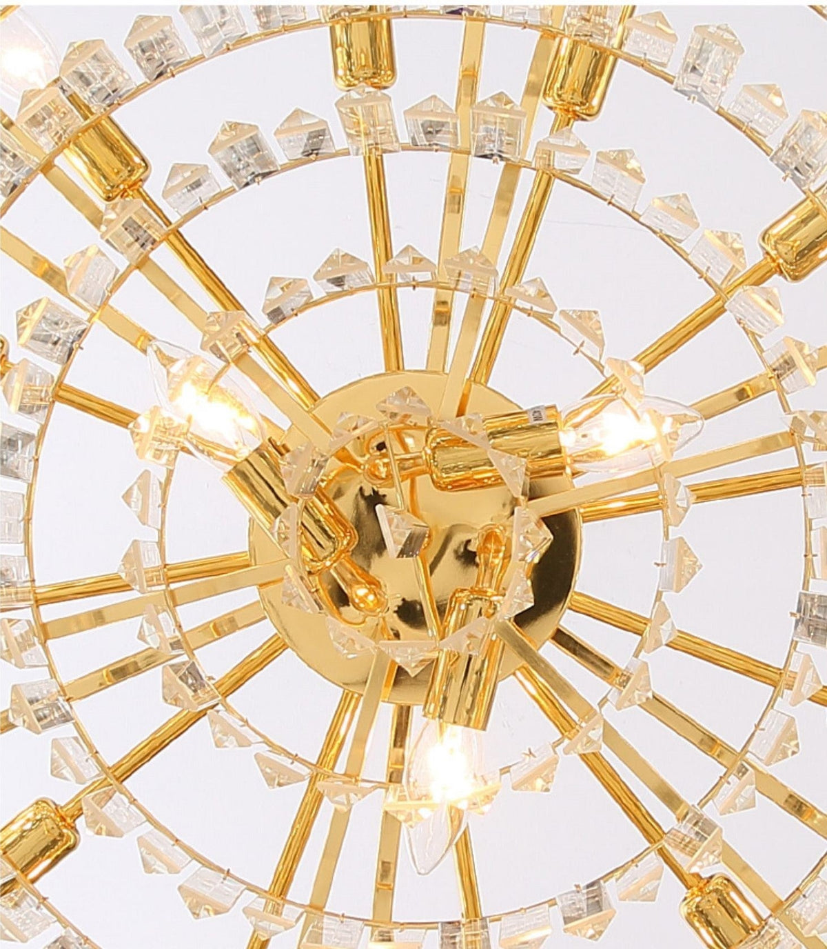 Post-Modern Light Luxury Fence Crystal Chandelier Suit for Living / dining Room
