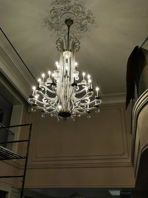 Vintage Octopus Tentacle Crystal Chandelier with K9 Crystal and Metal Finish for Living Room