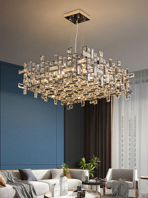 New Italian Style Light Luxury Villa Duplex Designer Luxury Crystal Chandelier for Dining / living Room /