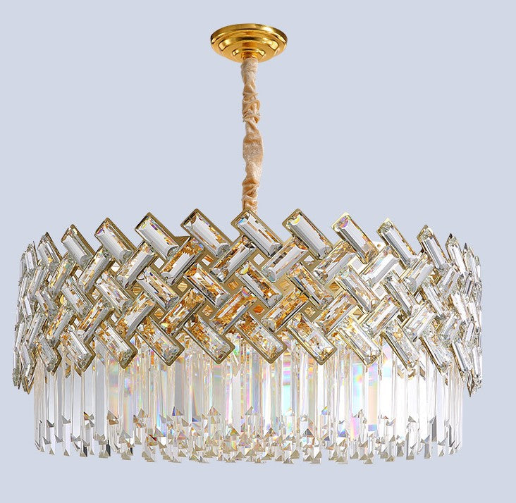Post-Modern Light Luxury Fence Crystal Chandelier Suit for Living / dining Room