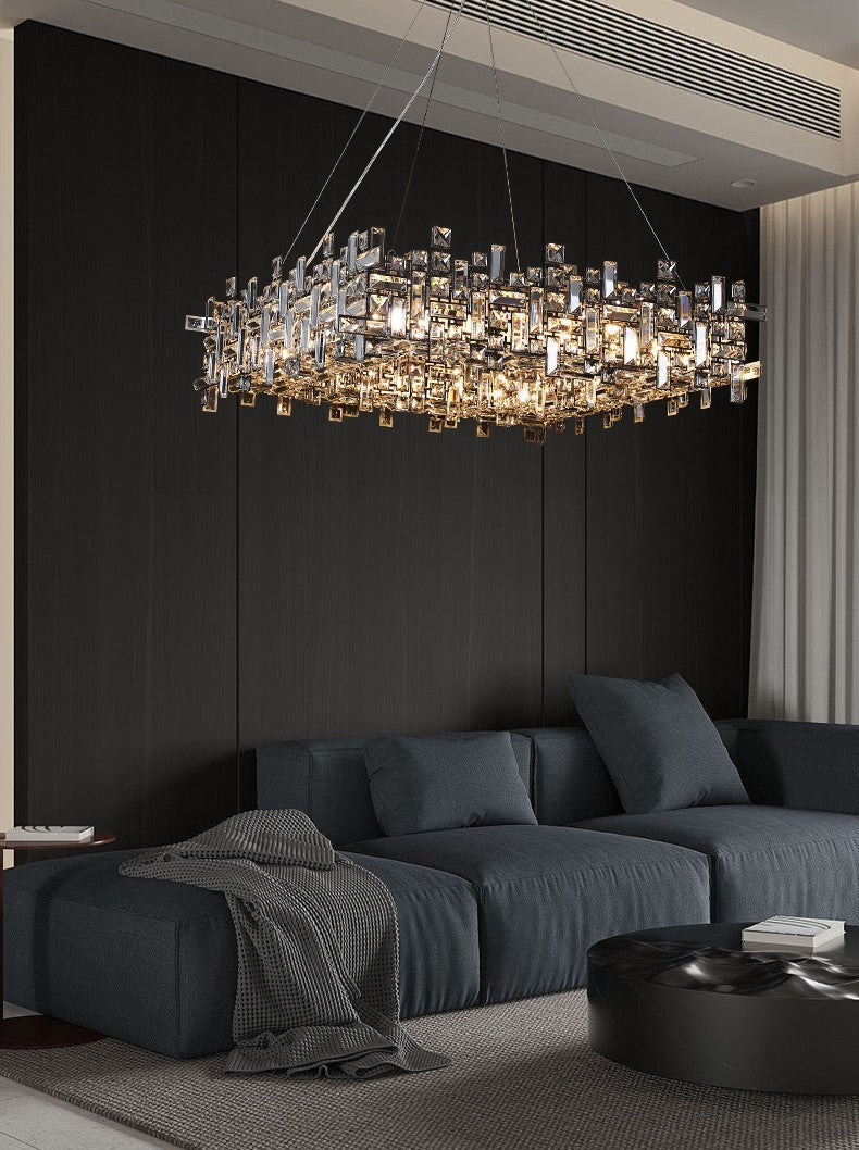 New Italian Style Light Luxury Villa Duplex Designer Luxury Crystal Chandelier for Dining / living Room /