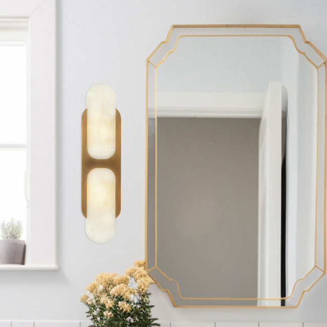 Pillar Alabaster Vanity Light