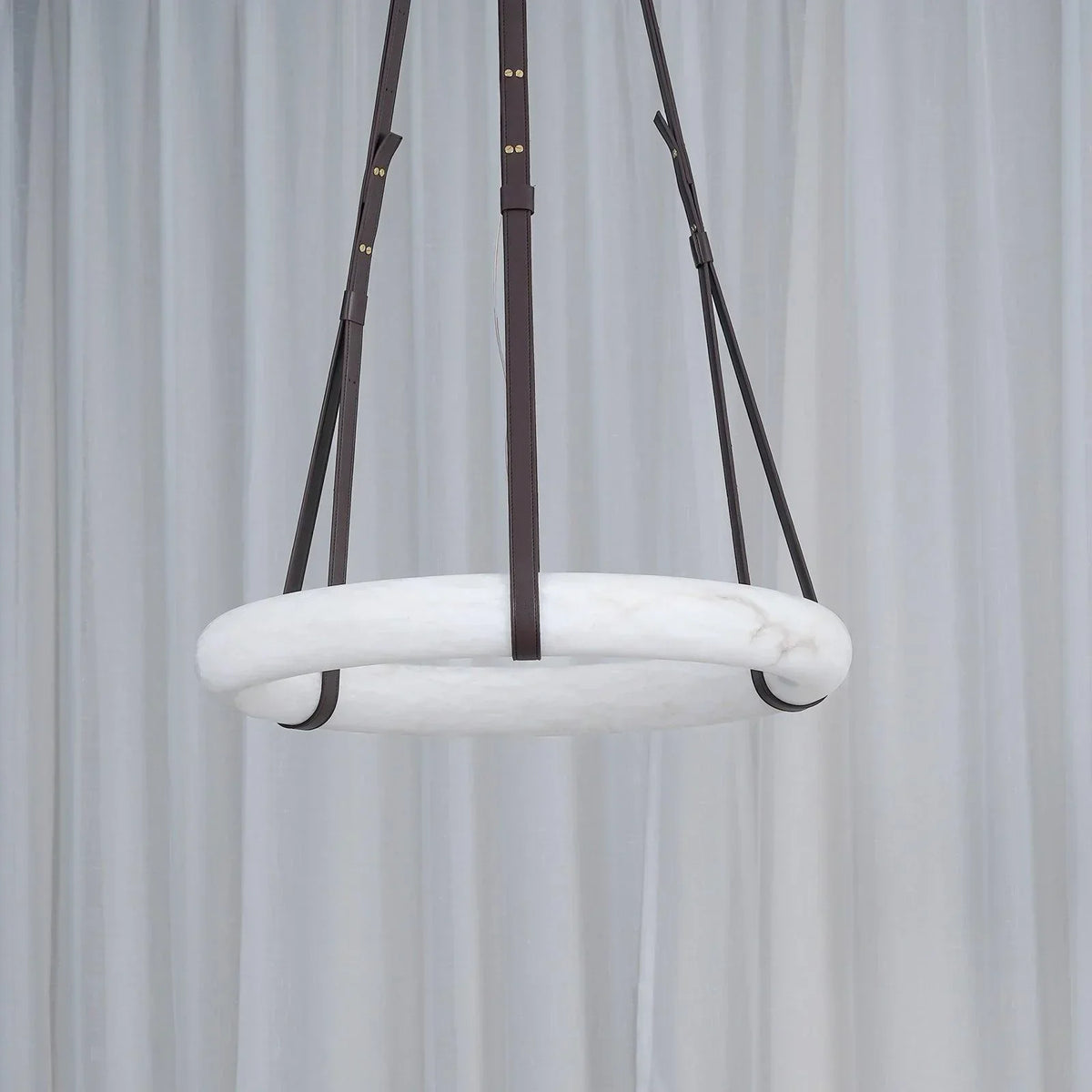 Modern Round Alabaster Chandelier for Living Room / bedroom