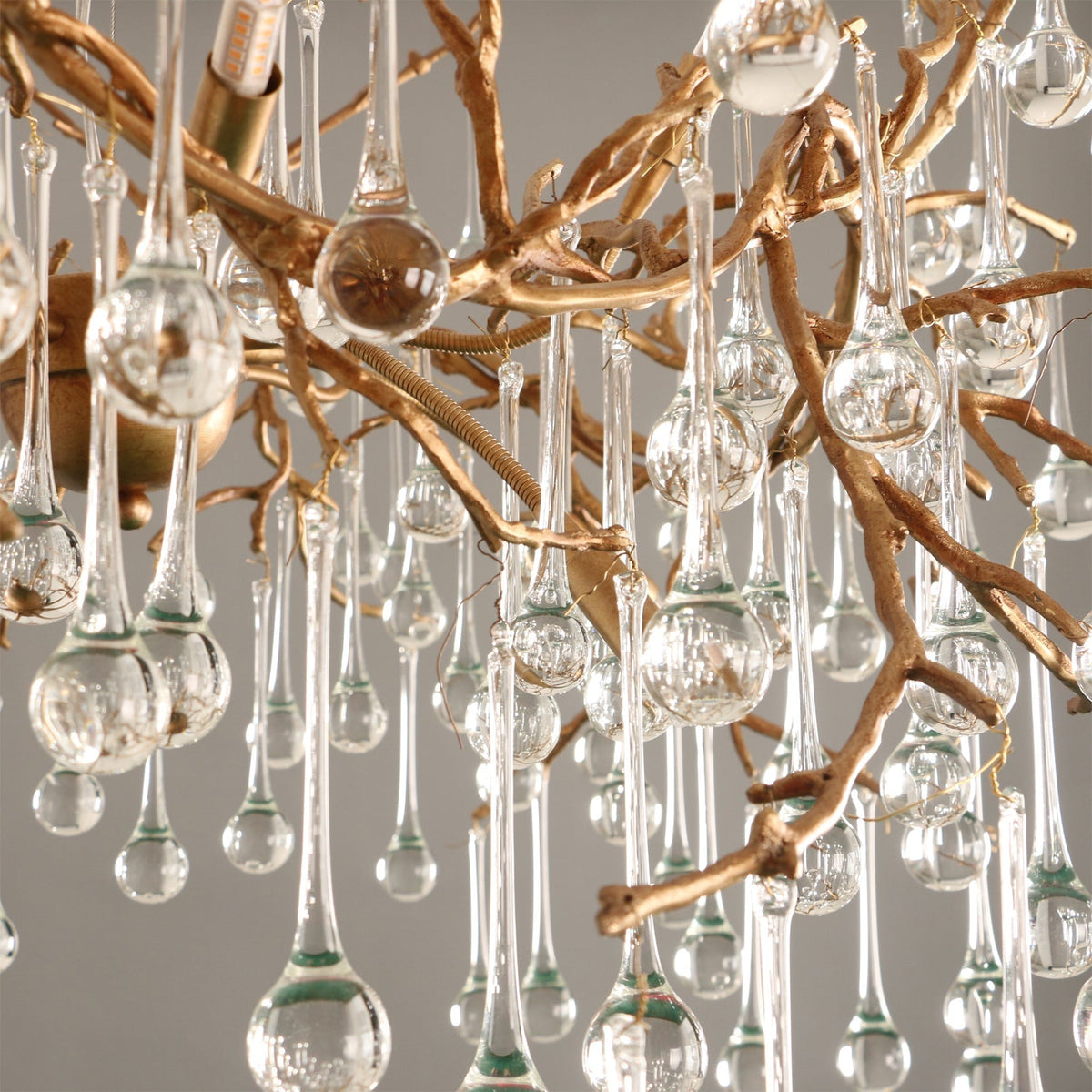 Palwa Branch Brass Crystal Chandelier