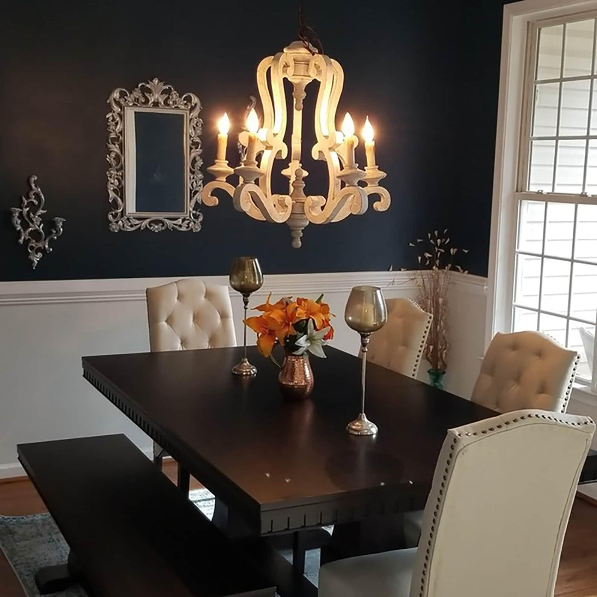 Parrotuncle Wooden Candle Chandelier