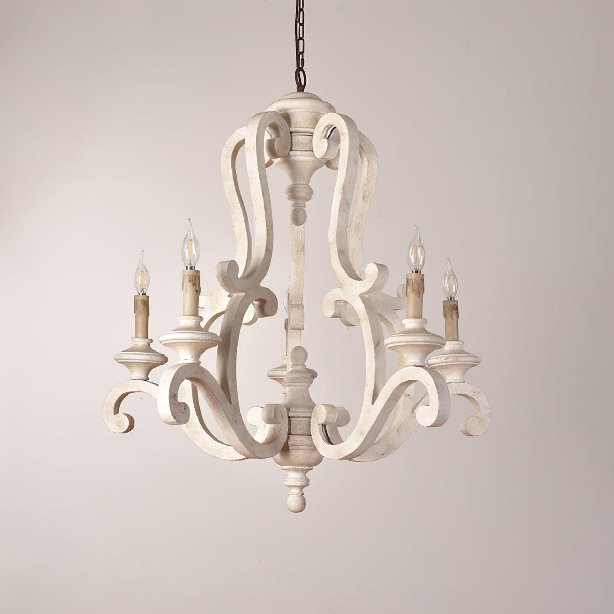 Parrotuncle Wooden Candle Chandelier
