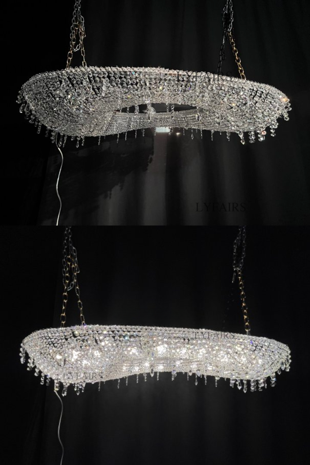 Unique Foyer Crystal Chandelier Luxury Hallway Ceiling Lamp Living Room Hanging Light Decor for Entryway