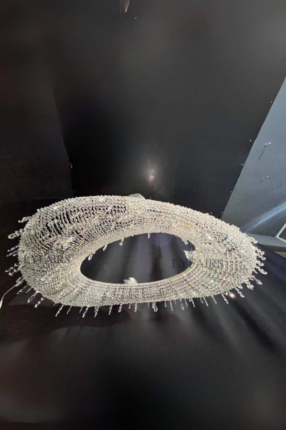 Unique Foyer Crystal Chandelier Luxury Hallway Ceiling Lamp Living Room Hanging Light Decor for Entryway