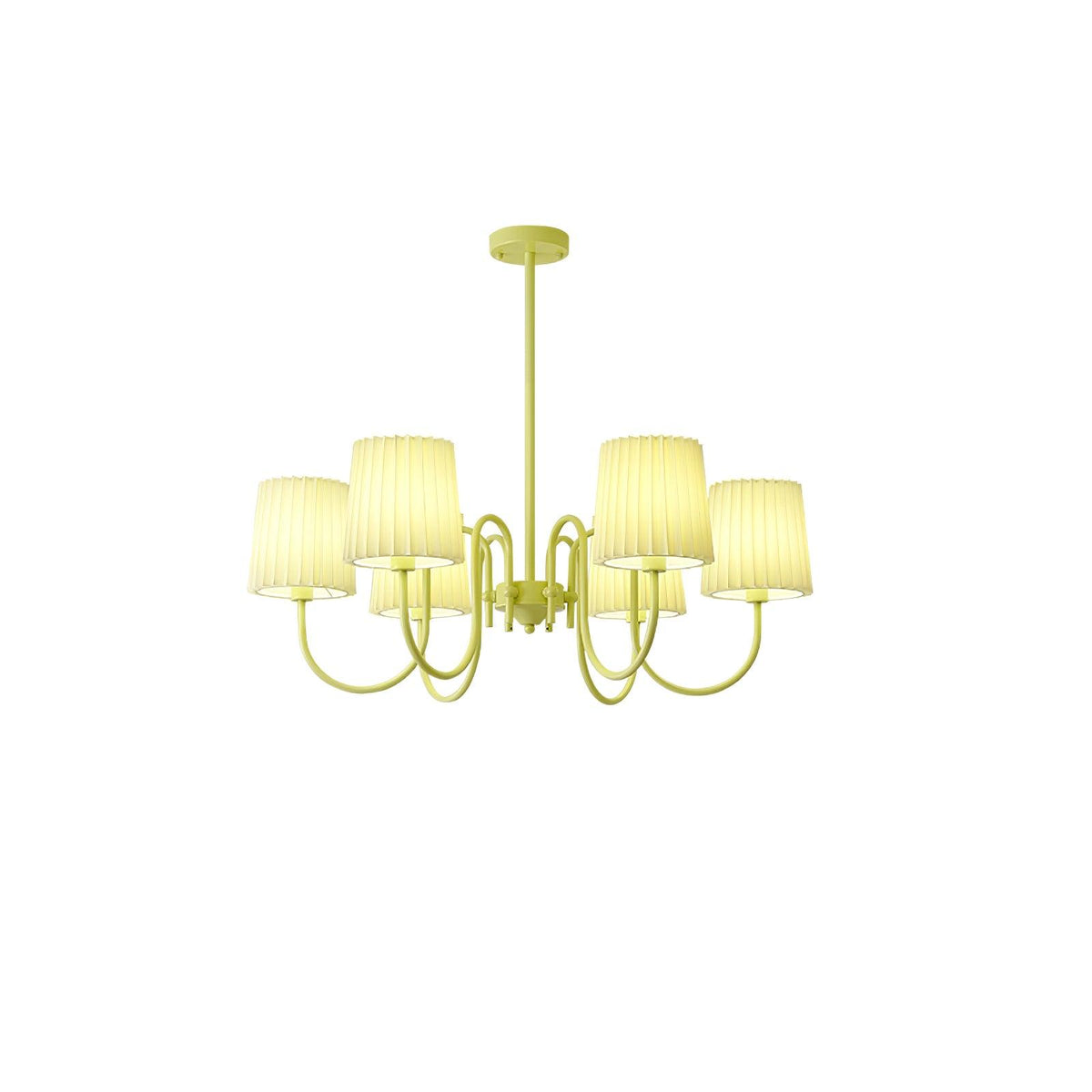Pleated Fabric Matcha Chandelier