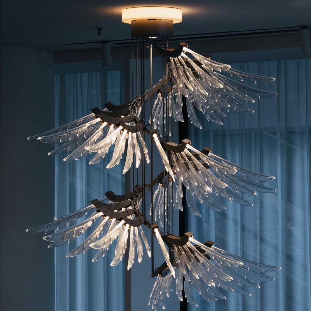 Galaxy Plumage Ascent Crystal Chandelier