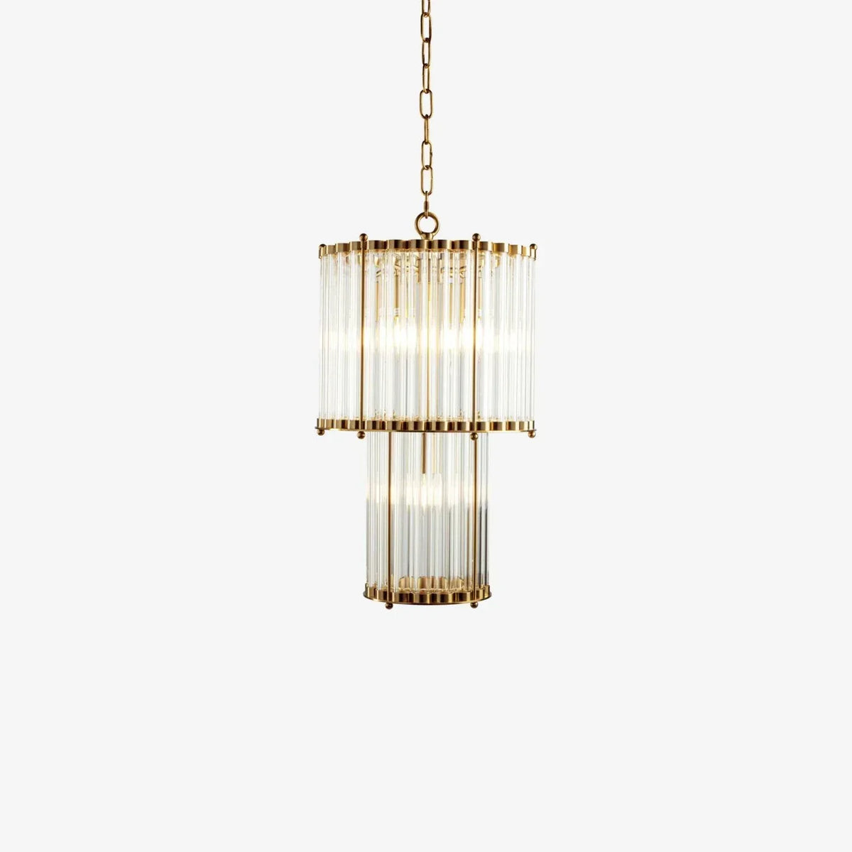 Double Monza 9-Light Glass Chandelier