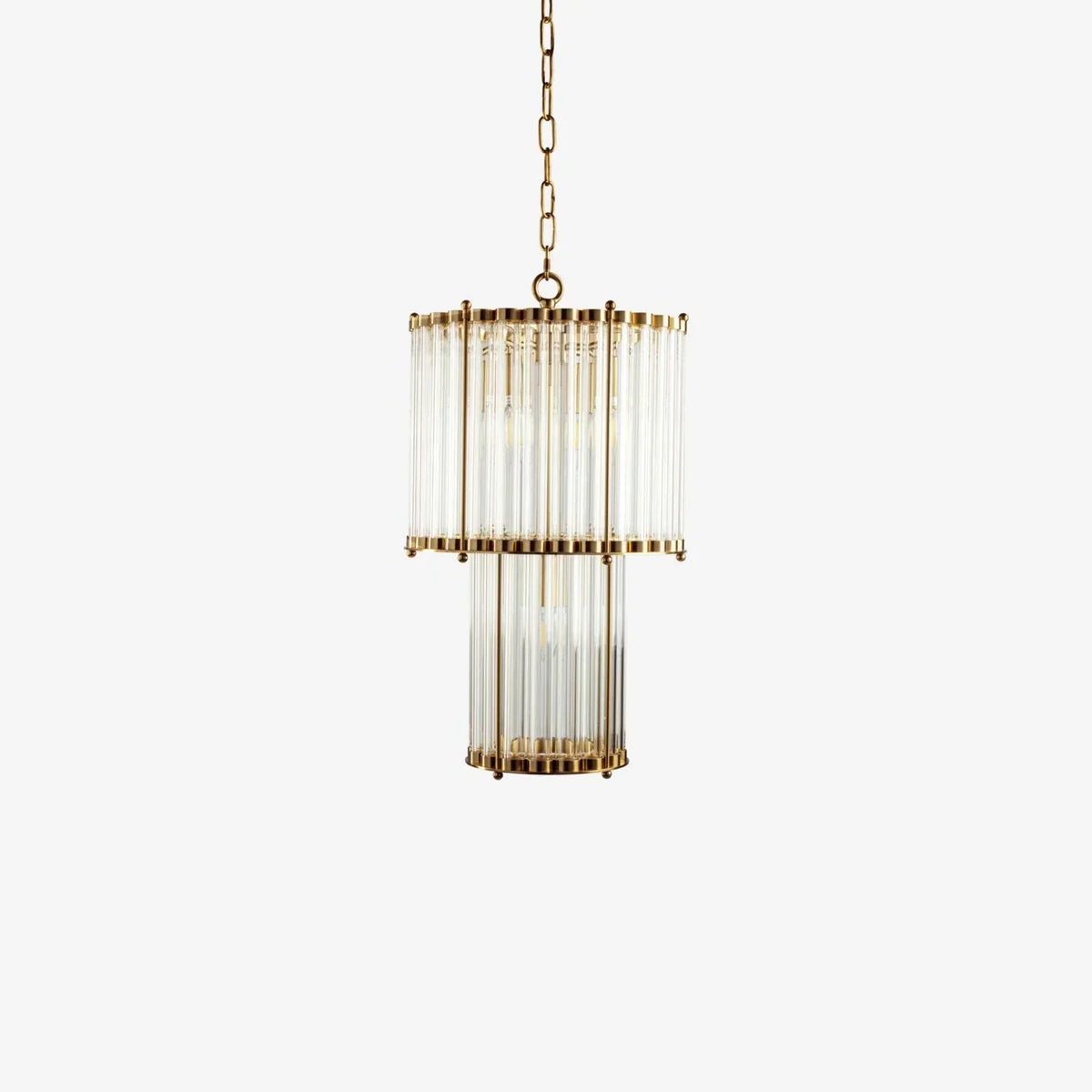 Double Monza 9-Light Glass Chandelier