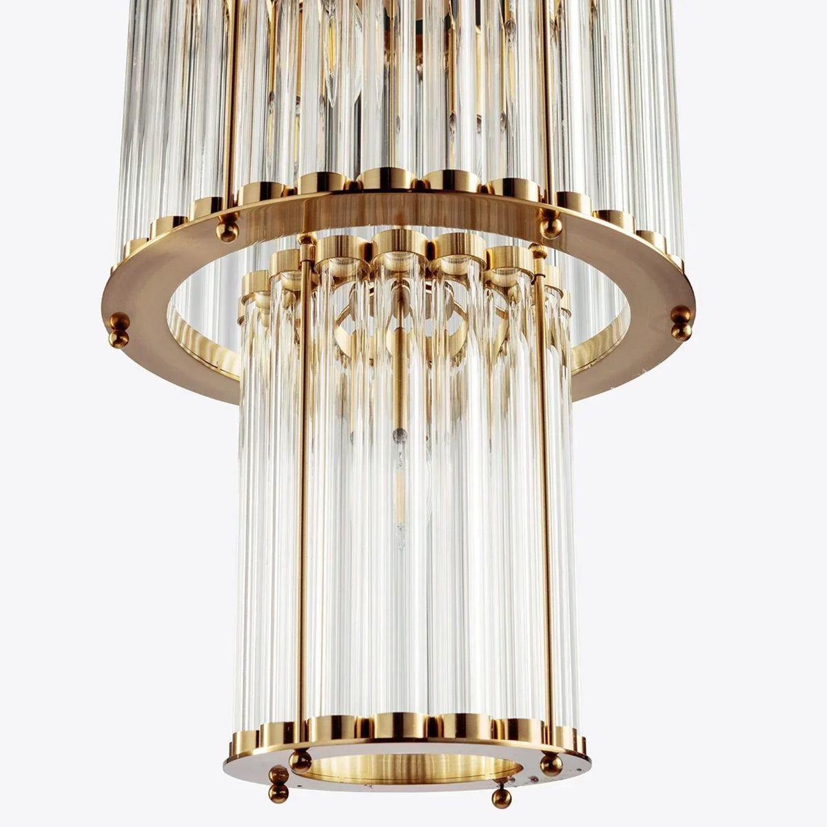 Double Monza 9-Light Glass Chandelier