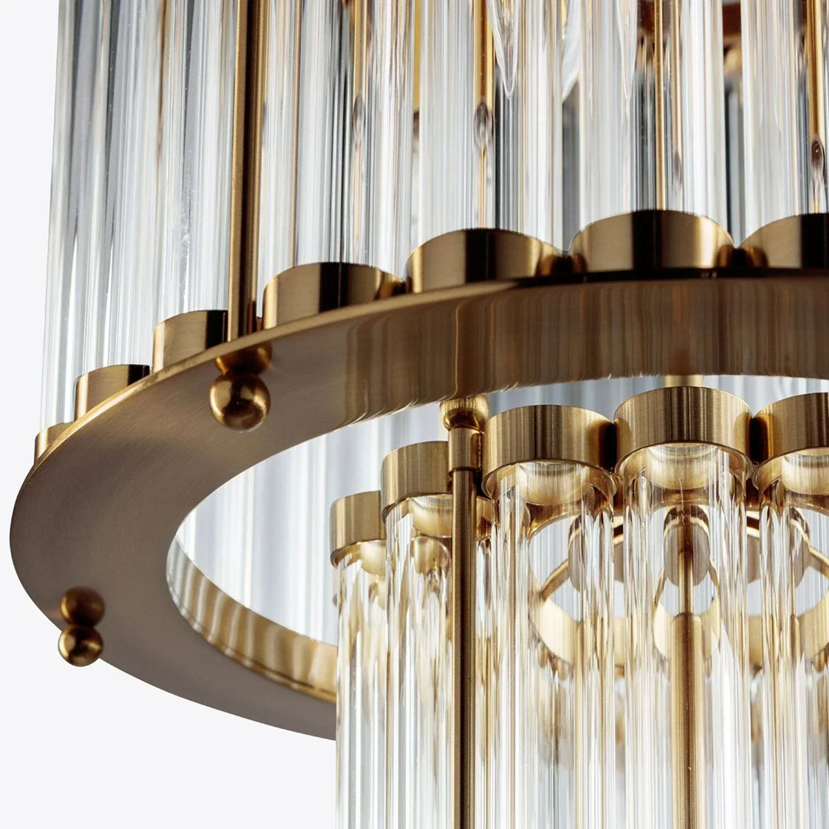 Double Monza 9-Light Glass Chandelier