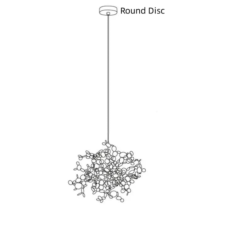 Nordic Modern Stainless Steel Round Decorative Chandelier for Dining Living Room Bar Cafe