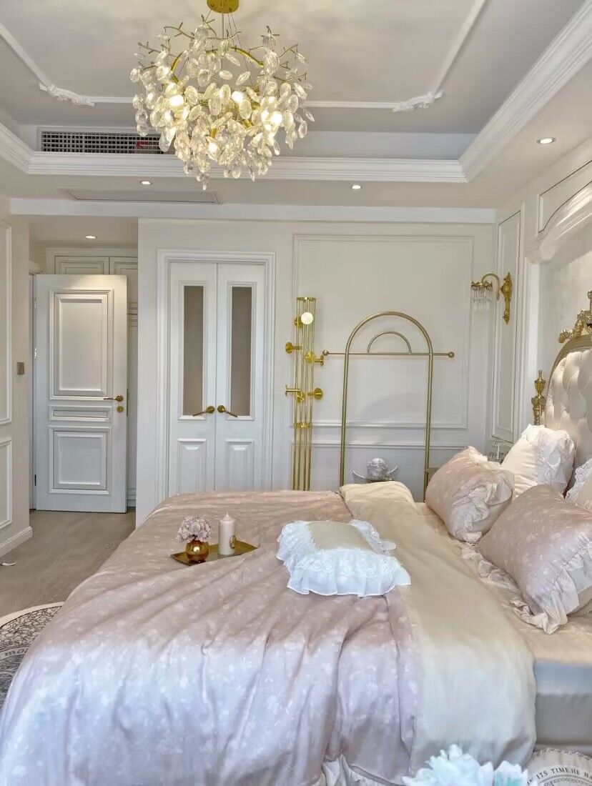 New Flower Romantic Light Luxury Crystal Chandelier for Bedroom / Living / Dining Room