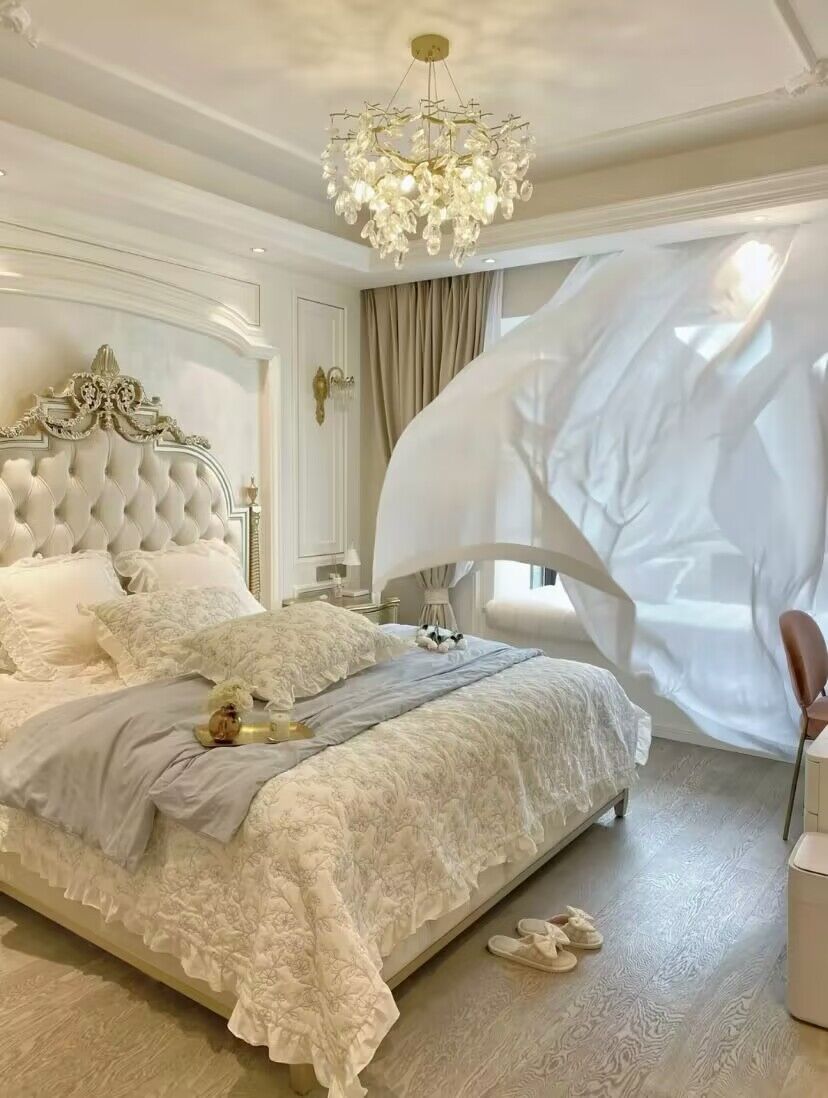 New Flower Romantic Light Luxury Crystal Chandelier for Bedroom / Living / Dining Room
