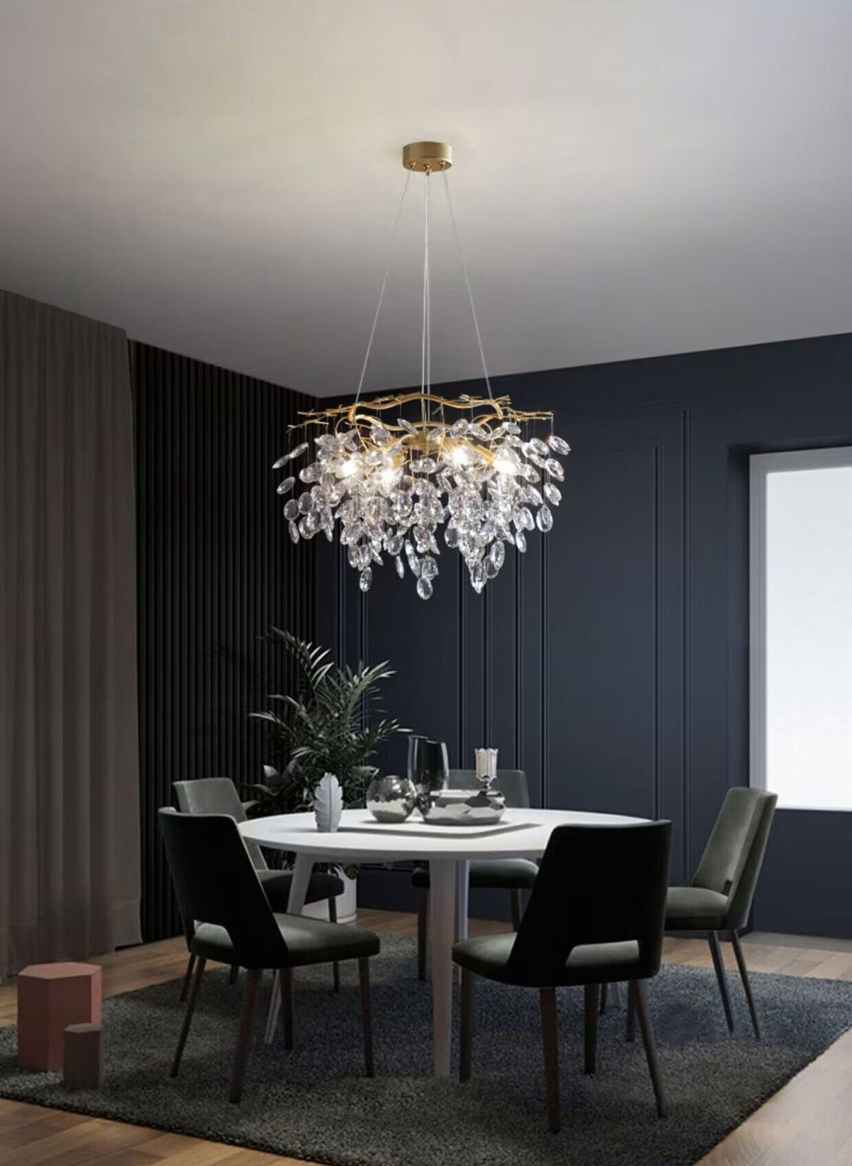 New Flower Romantic Light Luxury Crystal Chandelier for Bedroom / Living / Dining Room