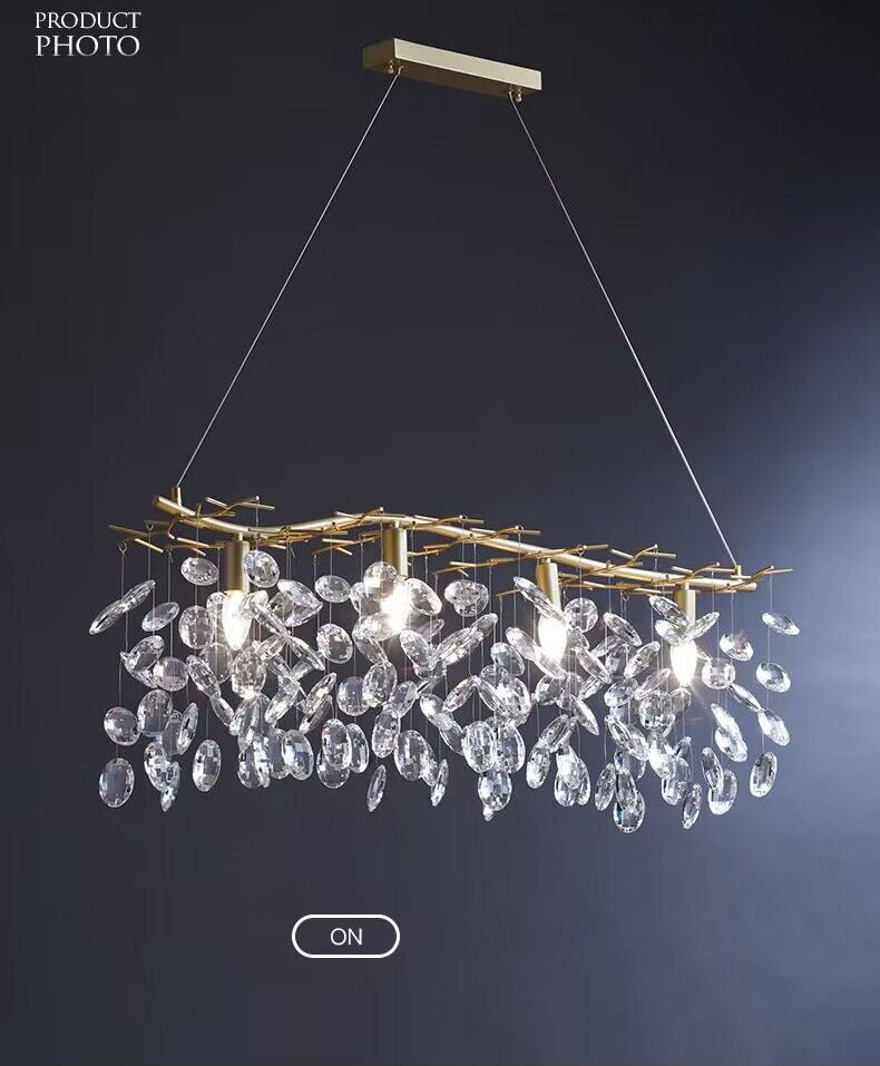 New Flower Romantic Light Luxury Crystal Chandelier for Bedroom / Living / Dining Room