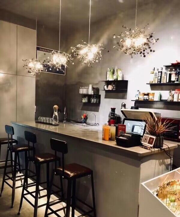 Nordic Modern Stainless Steel Round Decorative Chandelier for Dining Living Room Bar Cafe