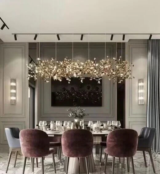 Nordic Modern Stainless Steel Round Decorative Chandelier for Dining Living Room Bar Cafe