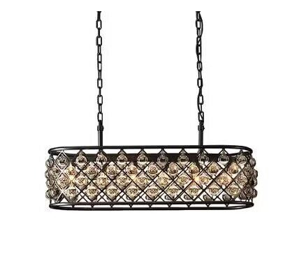 Post-Modern Raindrop Crystal Chandelier Rectangle / round Light for Living Room / dining Table