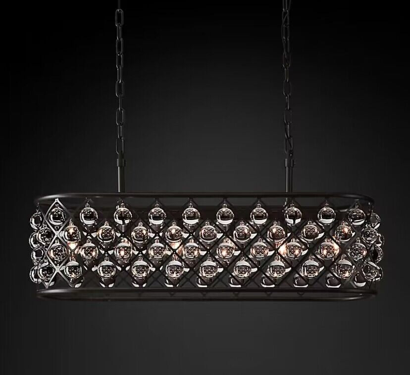 Post-Modern Raindrop Crystal Chandelier Rectangle / round Light for Living Room / dining Table