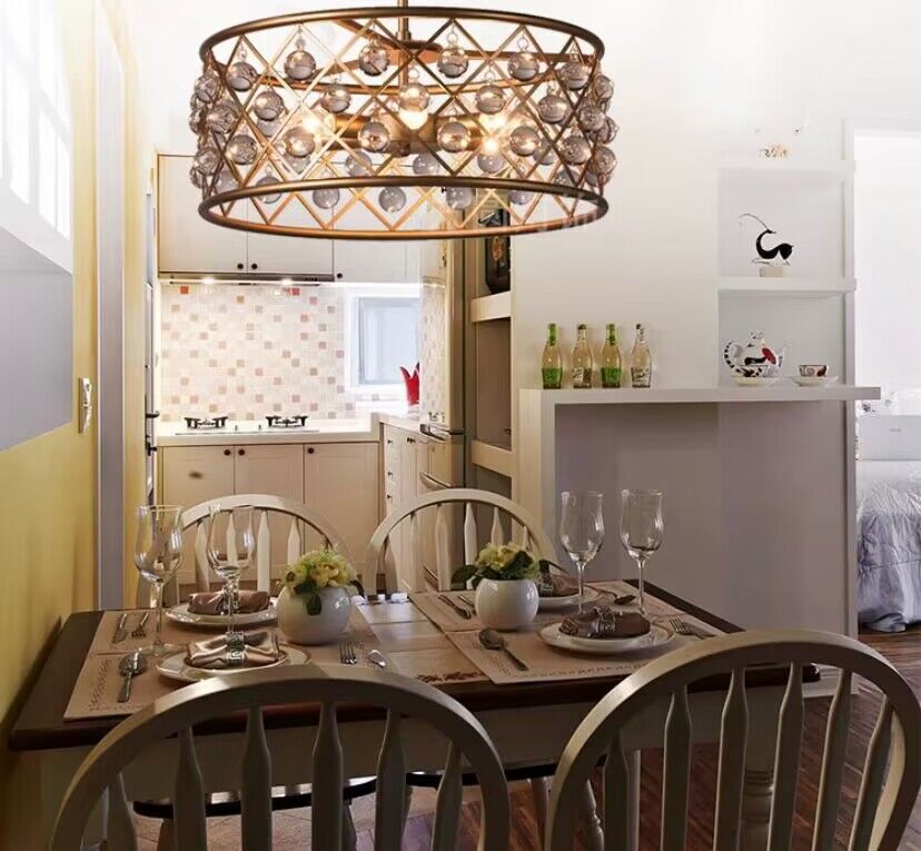 Post-Modern Raindrop Crystal Chandelier Rectangle / round Light for Living Room / dining Table